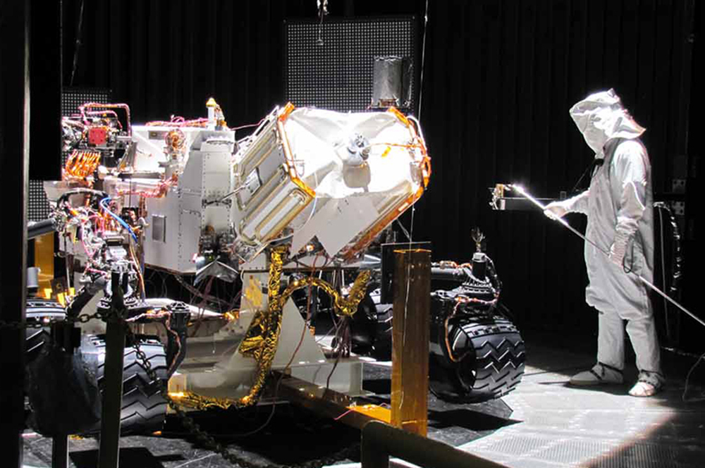 MSL Curiosity Flight Rover in testing chamber photo